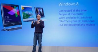 Windows president Steven Sinofsky introducing Windows 8