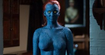 Jennifer Lawrence as Mystique in “X-Men: Days of Future Past”