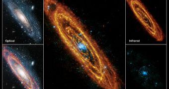 ESA combines XMM-Newton and Herschel data to obtain an impressive new view of the Andromeda Galaxy