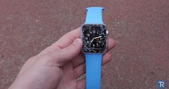Apple Watch with crashed display