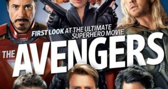 Cast of “The Avengers” on the cover of Entertainment Weekly