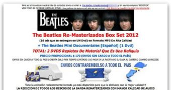 The Beatles Box Set advertised via spam
