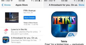 Getting Tetris Blitz for free with the Apple Store app