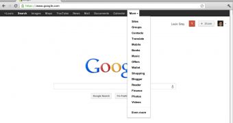 The new black Google navbar