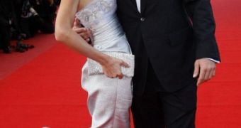 Paris Hilton and her boyfriend on the red carpet at the Cannes Film Festival