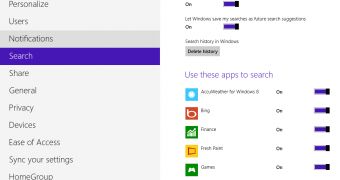 The search tool is one of the improved features of Windows 8