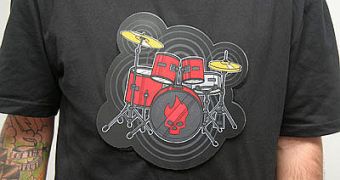 The Electric Drum Kit Shirt, a funky way to drum.