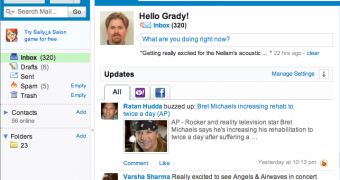 The Facebook News Feed in Yahoo Mail