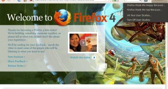 Firefox 4 Beta 1 includes a very handy Feedback add-on