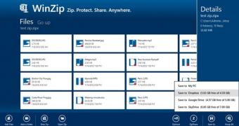 WinZip for Windows 8 isn't actually free, but only a trial