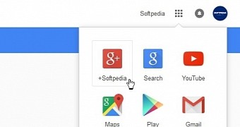 The Google+ link now resides in the Apps menu