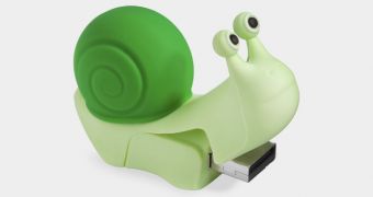 The Green Slug, a Cute Little USB Flash Drive