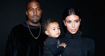Kanye West, Kim Kardashian and daughter North West