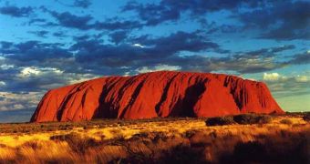 Ayers Rock in the sunset