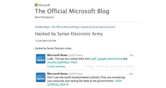 Microsoft removed the blogs and no signs of attacks can be found right now