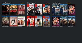 Redbox brings the essential options to browse DVDs in the Modern UI of Windows 8