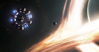 Black hole Gargantua in Christopher Nolan's "Interstellar"