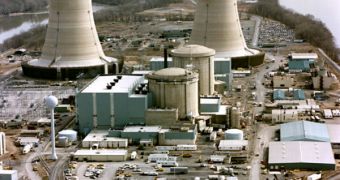 The Three Mile Island nuclear power plant, where a reactor meltdown took place in March 1979