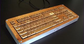 The Scrabble Keyboard - angle view