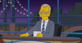 The Simpsons make an animated version of David Letterman in honor of his retirement