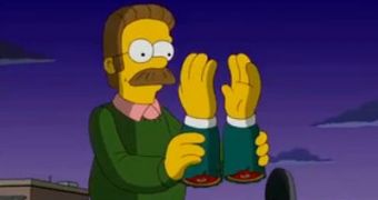 Ned Flanders as Dexter Morgan in “The Simpsons” Halloween special