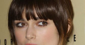 Keira Knighttley's fringe perfectly suits her facial conformation