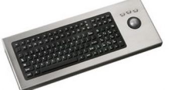 The Stainless Steel Keyboard With Trackball