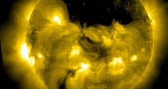 SOHO has discovered a giant hole in the Sun