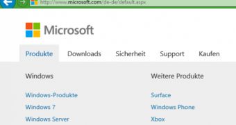 The Surface reference also appeared on Microsoft Germany's website