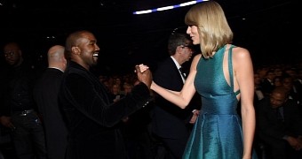 The handshake that ended longstanding feud: Kanye West and Taylor Swift at the Grammys 2015