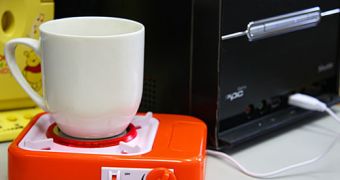 You can set the temperature for your cup using the USB Gas Stove Cup Warmer