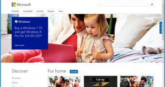 The new Microsoft.com website was rolled out a few weeks ago