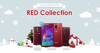 Samsung Galaxy Note 4 in red
