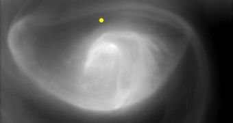 This image, of the ‘eye of the hurricane’ on Venus was taken by the Visible and Infrared Thermal Imaging Spectrometer (VIRTIS) on board Venus Express