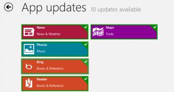 All updates are distributed via Windows Store