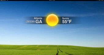 The Weather Channel iPad app interface