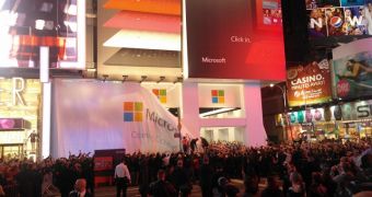 Times Square and the gigantic Windows 8 and Surface ads