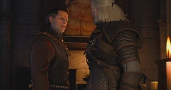 The emperor of Nilfgaard and Geralt in The Witcher 3