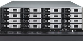Thecus N1600 16-bay rackable NAS server powered by Intel Xeon CPU