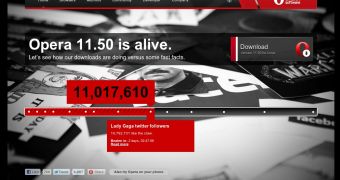 Opera 11.50 downloads reach 11 million