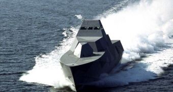 Image of the stealthiest warship available, Sweden's Visby Corvette