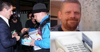 37-year-old beggar in the UK takes credit card donations
