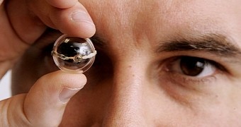 The 3D printed LED on contact lens