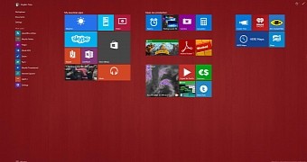 Windows 10 build 10041 Start screen