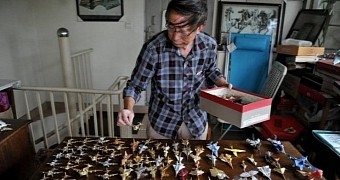 Xu Shuquan has until now created over 10,000 paper planes