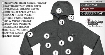 This Odd Drinking Jacket Promises to Keep You Warm and Your Booze Cold