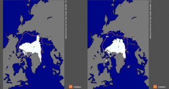 Thus far, daily sea ice extents for August 2012 tracked below 2007 values, hinting at a new record minimum