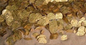 Thousands of gold coins recovered from the waters off the coast of Israel