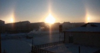 Last Sunday, three suns rose over Mongolia