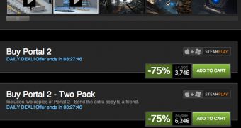 Portal 2 offer on Steam